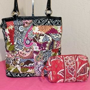 Vera Bradley Shopper Tote Handbag w/BONUS